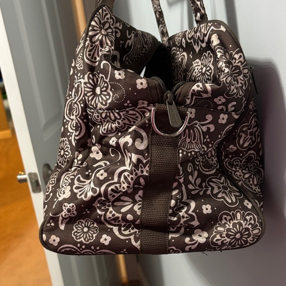 Thirty-One Brown Floral Women's weekend bag never used - Picture 3 of 5
